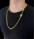 CORDÃO CADEADO 10MM FECHO SANTA - BANHADO A OURO 18K - comprar online