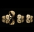 ANEL FEMININO LETRA INICIAL- BANHADO A OURO 18K