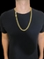 CORDÃO GRUMET 10MM FECHO SANTA - BANHADO A OURO 18K