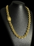 Cordão Friso S Vazado 12mm Fecho Mão Orando BANHADO OURO 18K