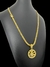CORDÃO CADEADO DUPLO 5MM + NOSSA SENHORA - BANHADO A OURO 18K