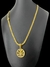 CORDÃO CADEADO DUPLO 5MM + NOSSA SENHORA - BANHADO A OURO 18K na internet