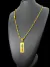 CORDÃO MEIA CANA 5MM + PINGENTE CRUZ PLACA BORDADO - BANHADO A OURO 18