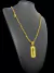 CORDÃO MEIA CANA 5MM + PINGENTE CRUZ PLACA BORDADO - BANHADO A OURO 18 - comprar online