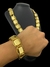 Cordão E Pulseira Dubai Supremo 22mm + Pingente Personalizado Letra Banhado A Ouro 18k - comprar online