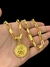 Cordão Tijolinho 6mm Pingente São Jorge (P) - Banhado Ouro 18k