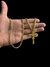 CORDÃO GRUMET 5MM + PINGENTE CRUZ INRE BANHADO A OURO 18K - comprar online