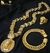 KIT CORDÃO DUBAI 17MM PULSEIRA GRUMET 13MM + ANEL + PINGENTE - BANHADO A OURO 18K