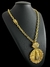 CORDÃO CADEADO 8MM FECHO NOSSA SENHORA + PINGENTE - BANHADO A OURO 18K