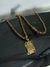 CORDÃO CADEADO 3MM + PINGENTE PLACA ROSTO CRISTO P - BANHADO A OURO 18K - loja online