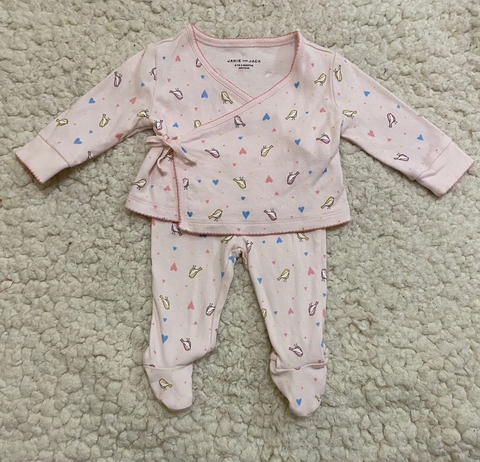 Designer- Conjunto Janie&Jack 0-3M seminovo