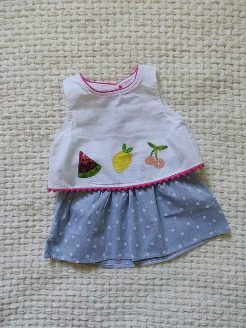 06 Vestido Mudpie 3-6M seminovo