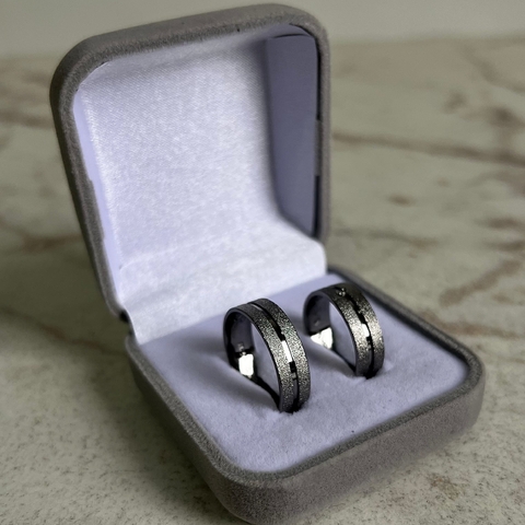 ALIANÇA BANHADA RODIO 6MM - 002