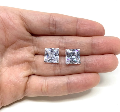 Brinco quadrado zircônia G