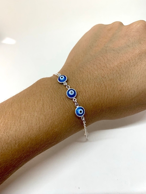 Pulseira Olho Grego Claro
