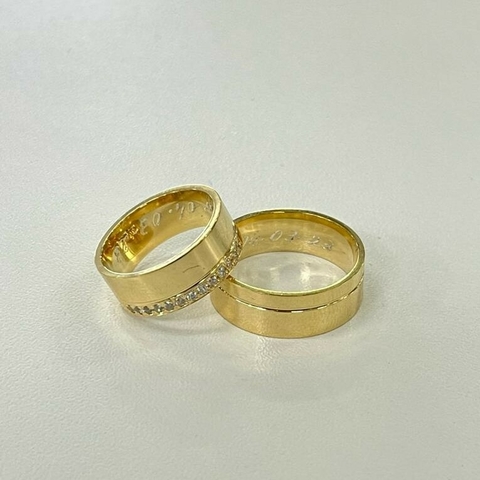 ALIANÇA BANHADA 8MM - 001