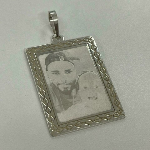 Pingente Fotogravação Retangulo