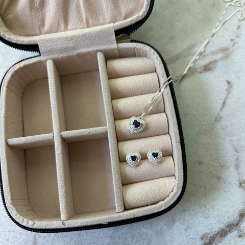 Conjunto Coração Azul Marinho