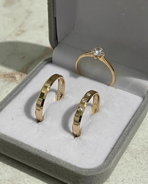 ALIANÇA BANHADA 3MM - 004