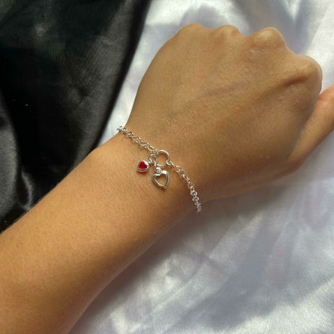 Pulseira Duplo Coração