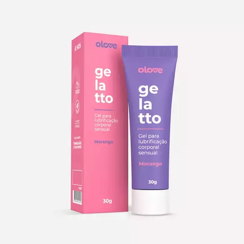 Gel Lubrificante Beijável Olove Gelatto - Morango- 30 g