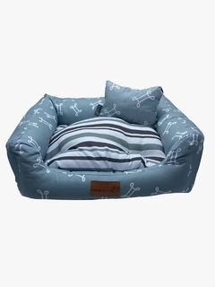 Caminha Para Cachorro Ossinhos Cinza - P