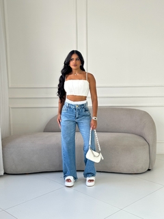 Calça Wide Hot Jeans Ice Cód. 2341 (Coleção Encanto Outonal) na internet