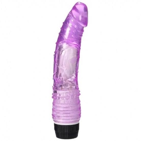 Protese Dildo em Silicone Jelly com Vibrador 18x3,8cm - comprar online