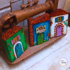 Trio Mini Vilas 01 - Atelie Chab - Produtos exclusivos com design e elegância