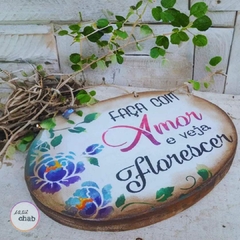 Placa Com Amor - loja online