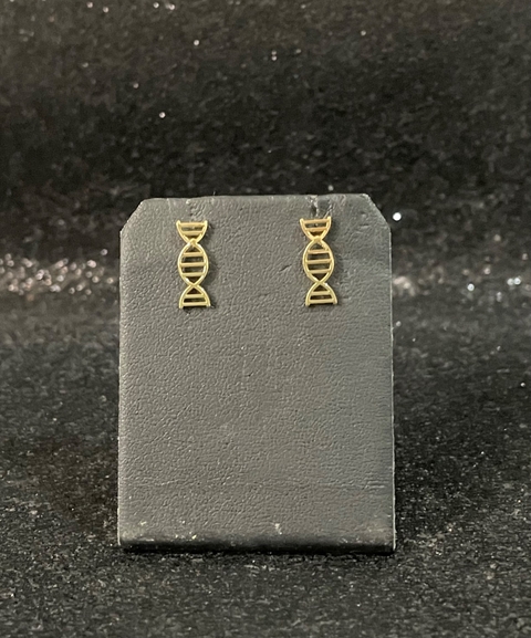 Brinco DNA 2D primer dourado