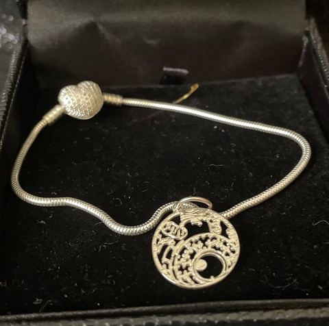 Pingente/Berloque Célula Animal mini prateada