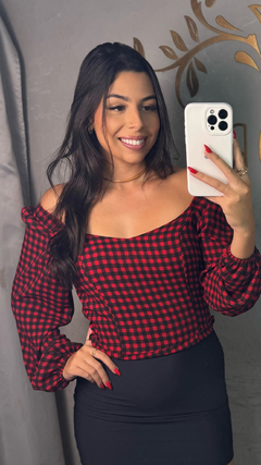 Cropped Xadrez - Kaze Store