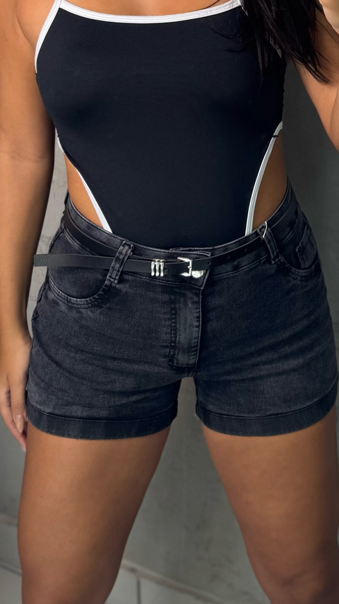 Short jeans grafite - comprar online