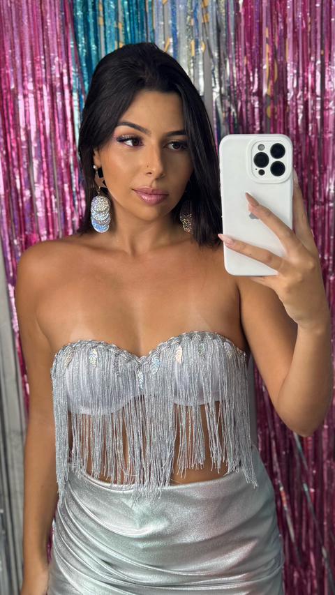Cropped franjas - comprar online