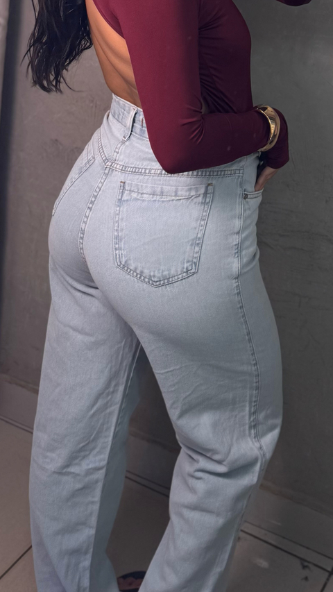 Wide leg jeans claro - comprar online