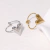 Anillo Cuore - Ajustable - Acero chapado en oro