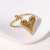 Anillo Cuore - Ajustable - Acero chapado en oro - comprar online