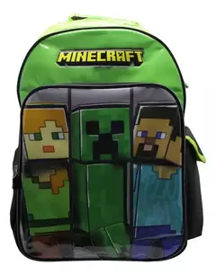 Imagen de Mochila MI111 Minecraft Espalda 18" Steve Creeper Alex