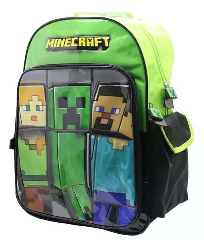 Mochila MI111 Minecraft Espalda 18" Steve Creeper Alex - comprar online