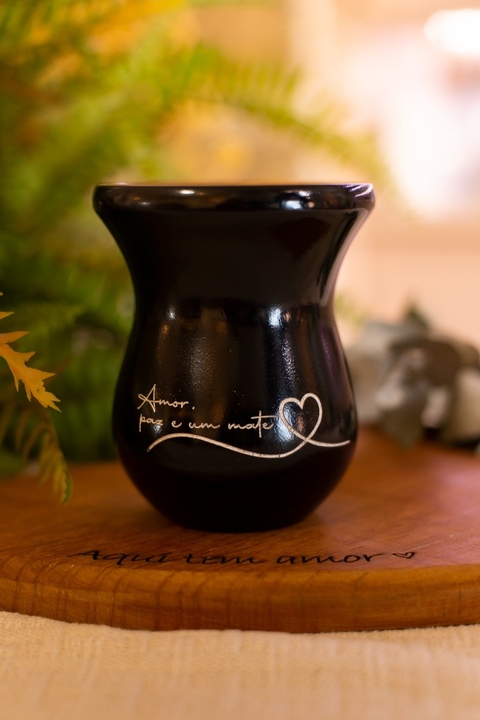Cuia Amor paz e um Mate + coração