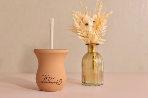Cuia Madeira Mãe - caramelo fosco