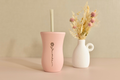 Cuia Madeira Mãe - Rosa Fosca