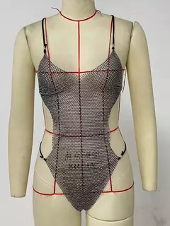 Imagem do Body Sexy Brilhante em Strass, Lingerie Sexy com Strass, Lingerie Sexy