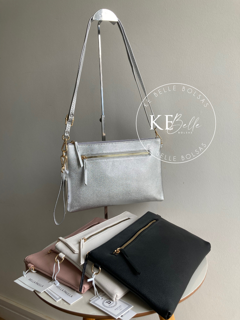 Bolsa Feminina Bella Paulla Reta de Mão Zíper