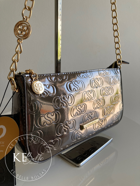 Bolsa Feminina Chenson Metalic 4748 Café