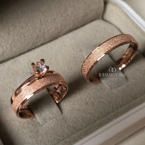 Alianças Elegance | Banhadas a Ouro Rose
