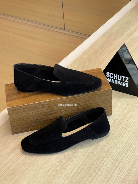 Schutz Mocassim Camurça Preto S20710 0023 0005U - Leiam a descrição
