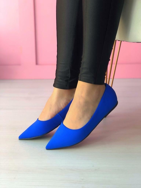 Sapatilha Lia Line Lycra Azul 2128