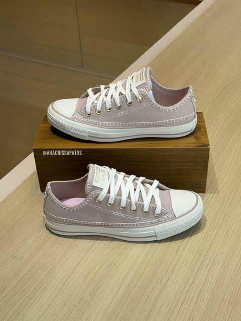 Converse All Star Stitch Sich Rosa Low Tênis (Forma grande) CT 2708 0002